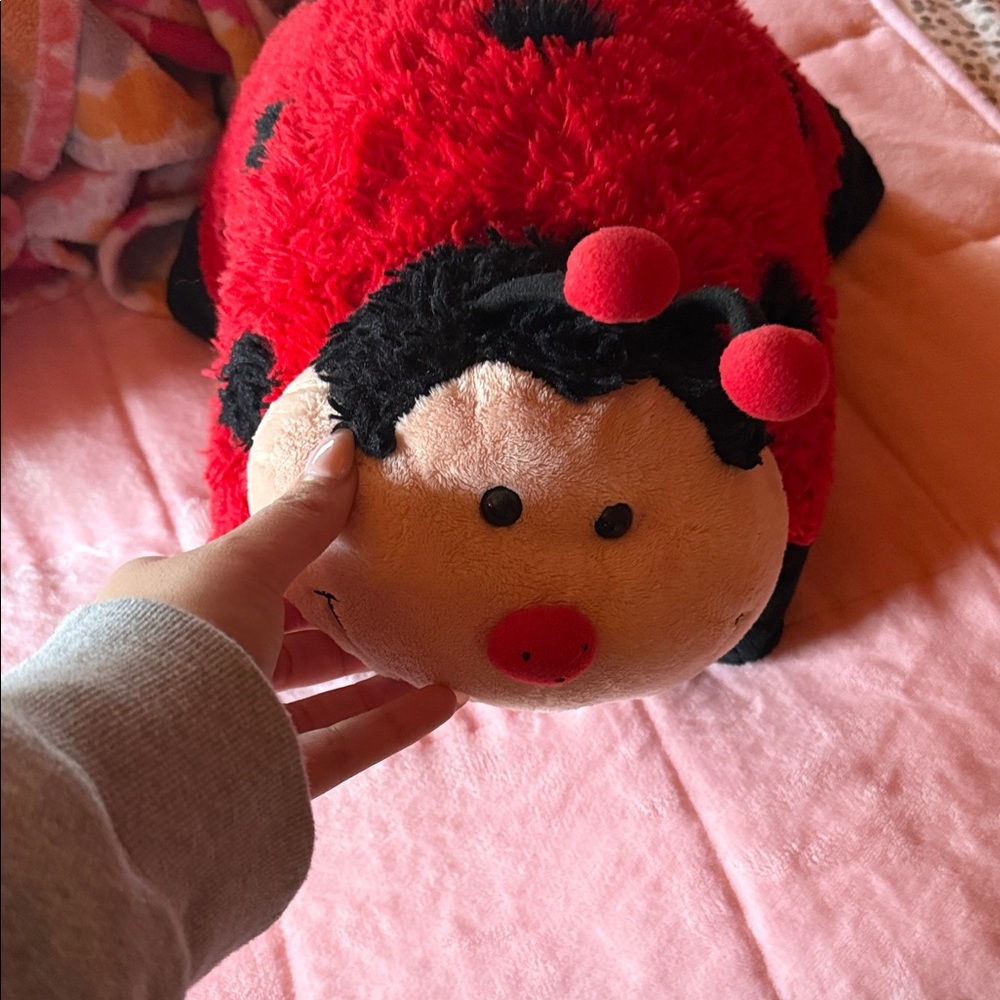 Red Ladybug Plush Pillow Buddy - Soft Cuddle Toy